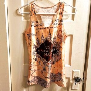 NWOT Women's Harry Potter The Marauder's Map Racerback Tank, S